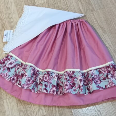 Zagalejo rosa vino para niña