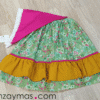 Zagalejo de niña flores verdes