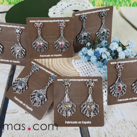 Pendientes plata vieja señora