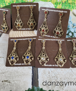 Pendientes de huertana para traje regional