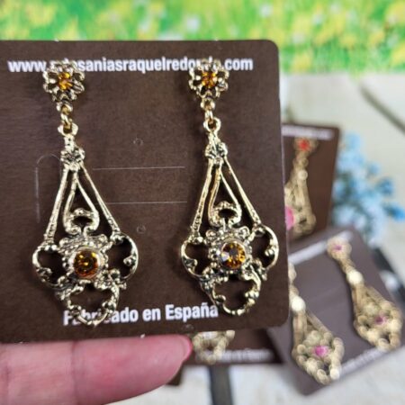 Pendientes de huertana para traje regional