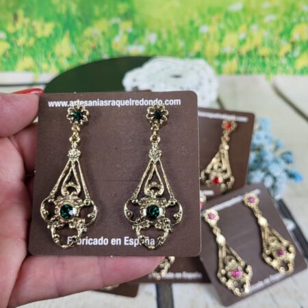 Pendientes de huertana para traje regional