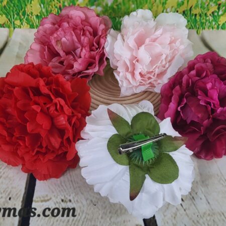 Flor peonia con pinza 2605 - Imagen 2