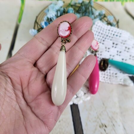 Pendientes de flamenca calabaza y dorado
