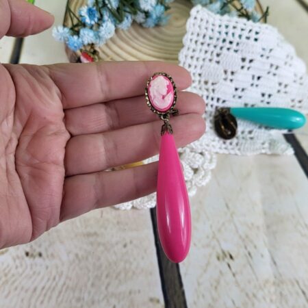 Pendientes de flamenca calabaza y dorado