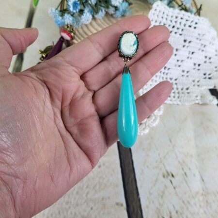 Pendientes de flamenca calabaza y dorado