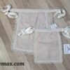 Delantal niña beige flores