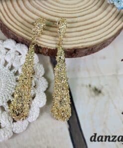 Pendiente de flamenca dorado