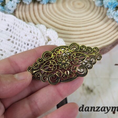 Broche para flamenca en oro viejo