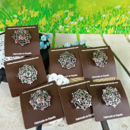 Broche redondo plata vieja