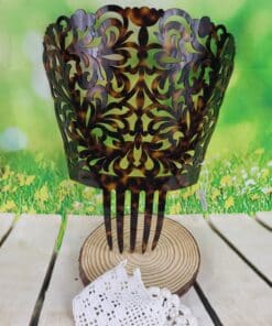 Teja de manola con filigrana