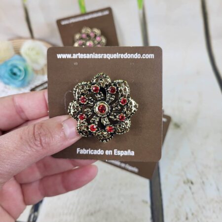 Broche dorado con piedras 376 - Imagen 5