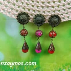 Pendientes de flamenca metal