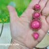 Pendientes dorados para feria