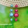 Pendientes dorados para feria