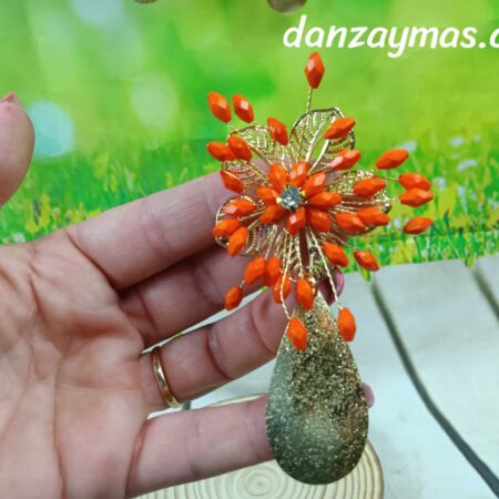 Pendientes de flamenca dorados