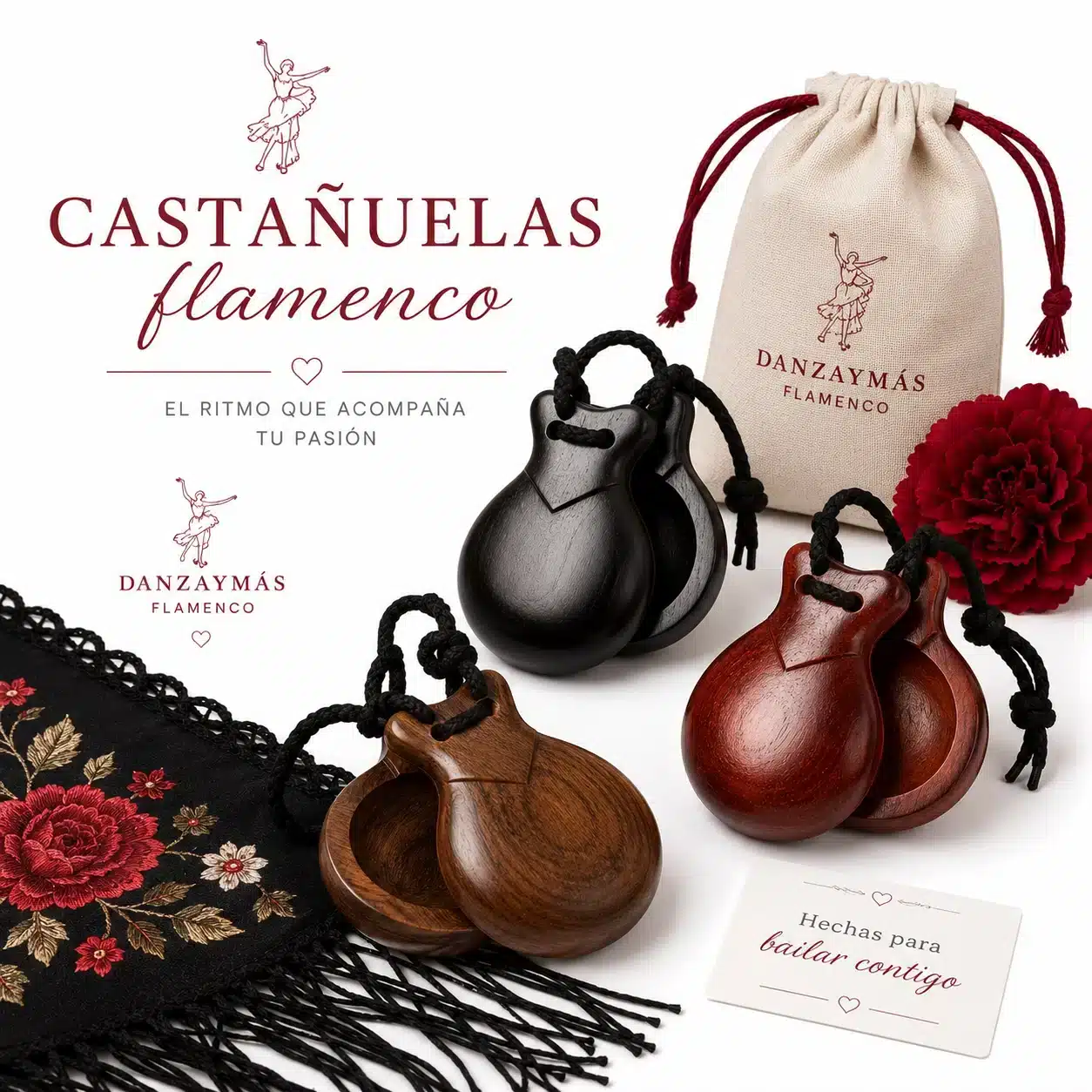 Castañuelas flamencas profesionales para baile flamenco