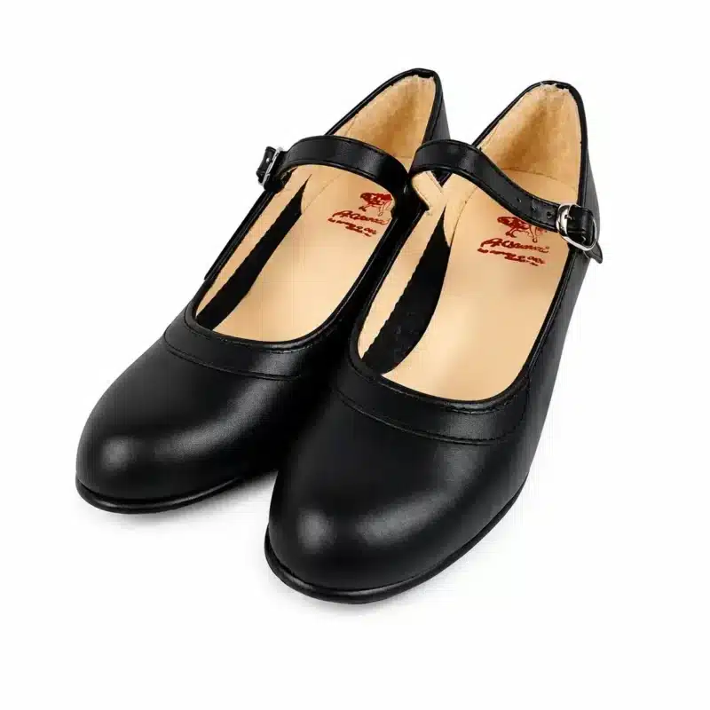 Zapato flamenco negro Osuna para niña y mujer con correa