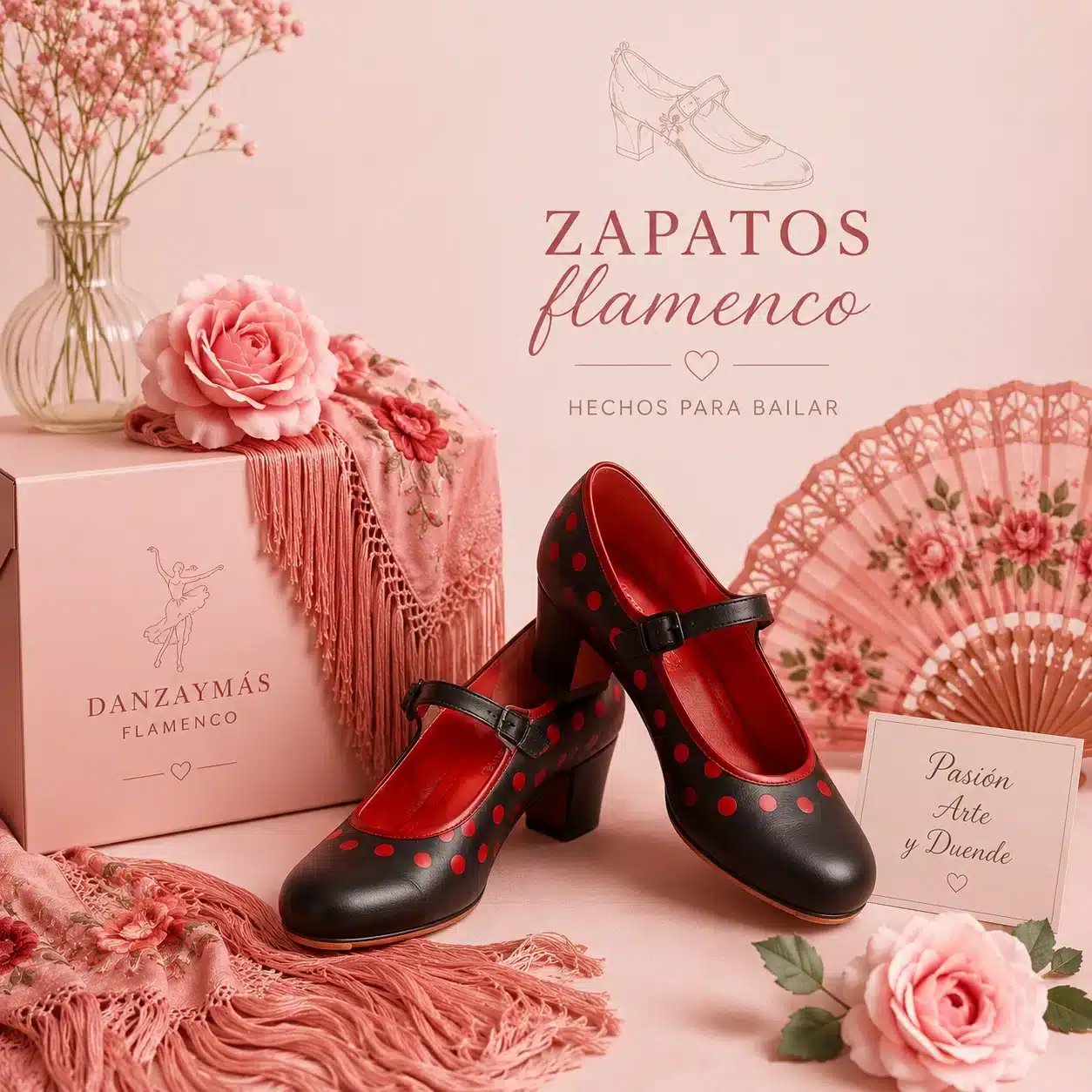 Zapatos flamenco profesionales para baile y escenario