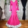 Traje de flamenca fucsia para mujer talla única elástica