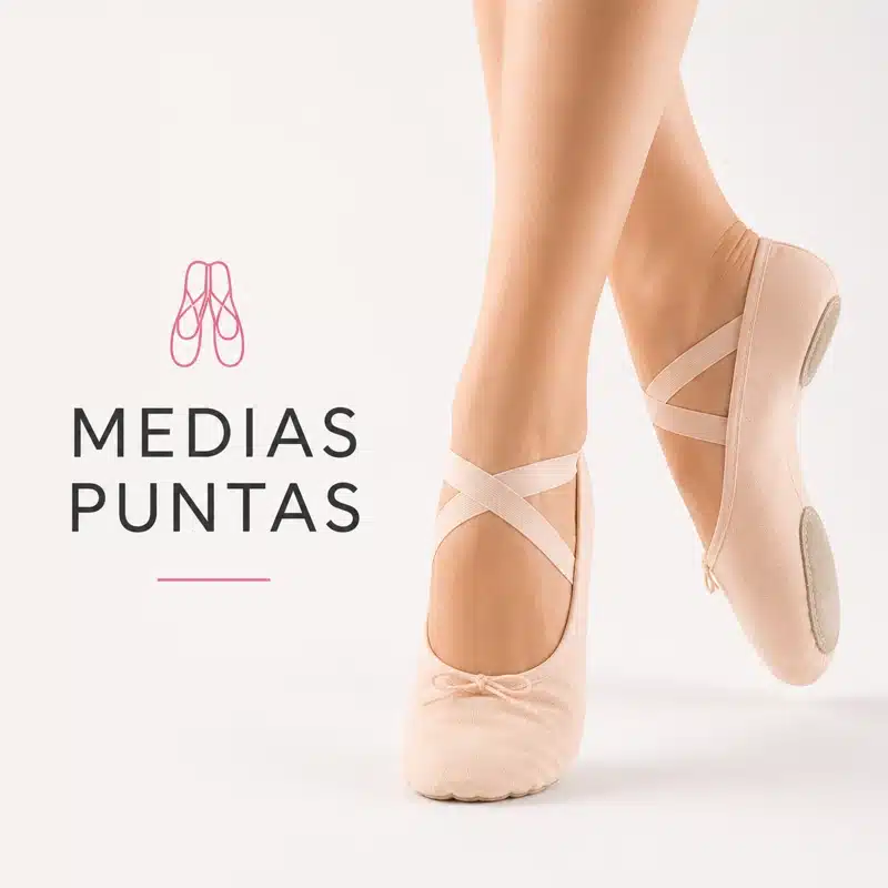 Medias puntas de ballet para niñas y mujeres