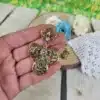 Pendientes regionales filigrana dorada con cristales brillantes