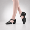 Zapatos de carácter Merlet de piel negra para ballet y danza clásica