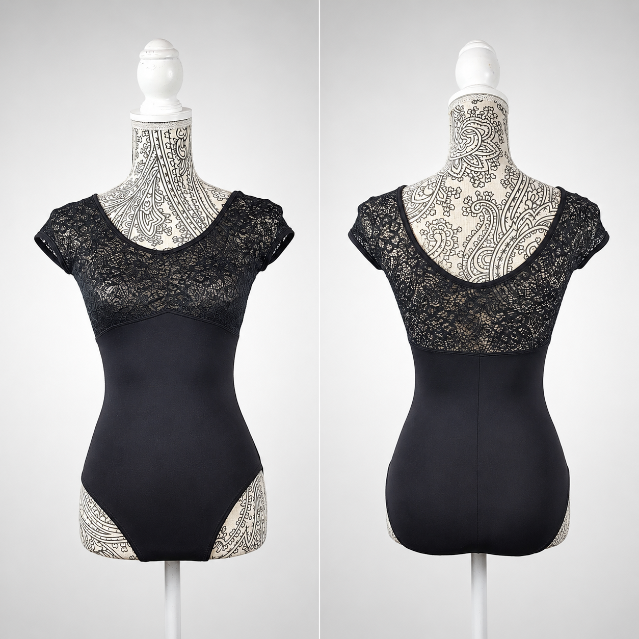 Maillot Só Dança SL242 3 Maillot ballet mujer Só Dança SL242 negro con espalda abierta y encaje