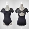 Maillot Só Dança SL239 2 Maillot ballet mujer Só Dança SL239 negro con mangas de encaje y espalda abierta
