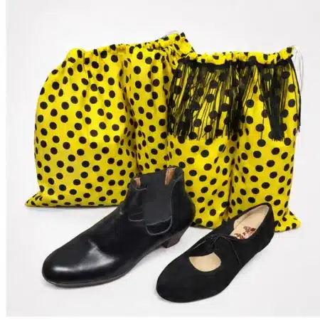 Bolsa para zapatos de flamenco artesanal con separación interior