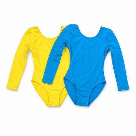 Maillot ballet manga larga de licra disponible en varios colores