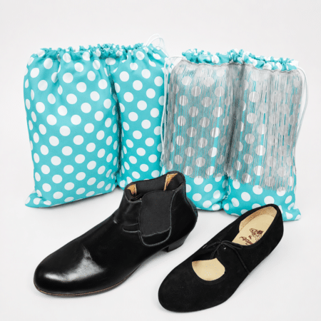 Bolsa para guardar zapatos de flamenco turquesa