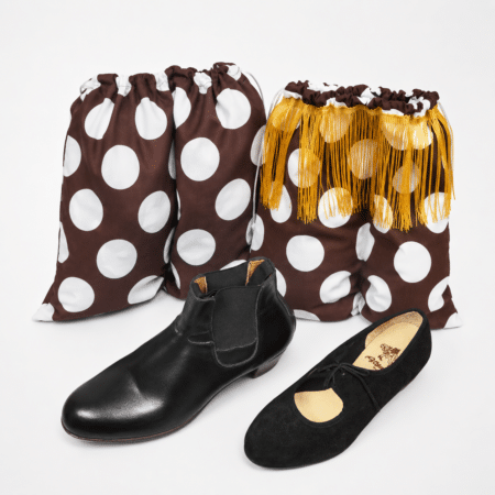 Bolsa protectora para zapatos de flamenco marrón