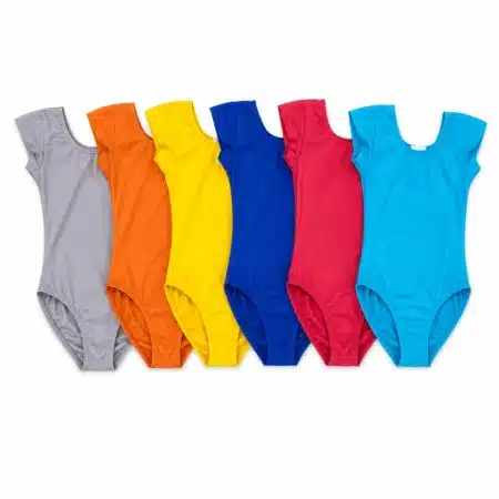 Maillot de manga corta para ballet y danza confeccionado en poliamida disponible en varios colores