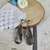 pendientes flamenca lágrima metalizada