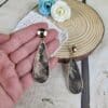 pendientes flamenca lágrima metalizada