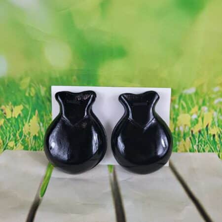 Castañuelas de souvenir de madera negras fabricadas en España
